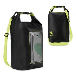 Roll Top Waterproof Backpack with Phone Case Pouch