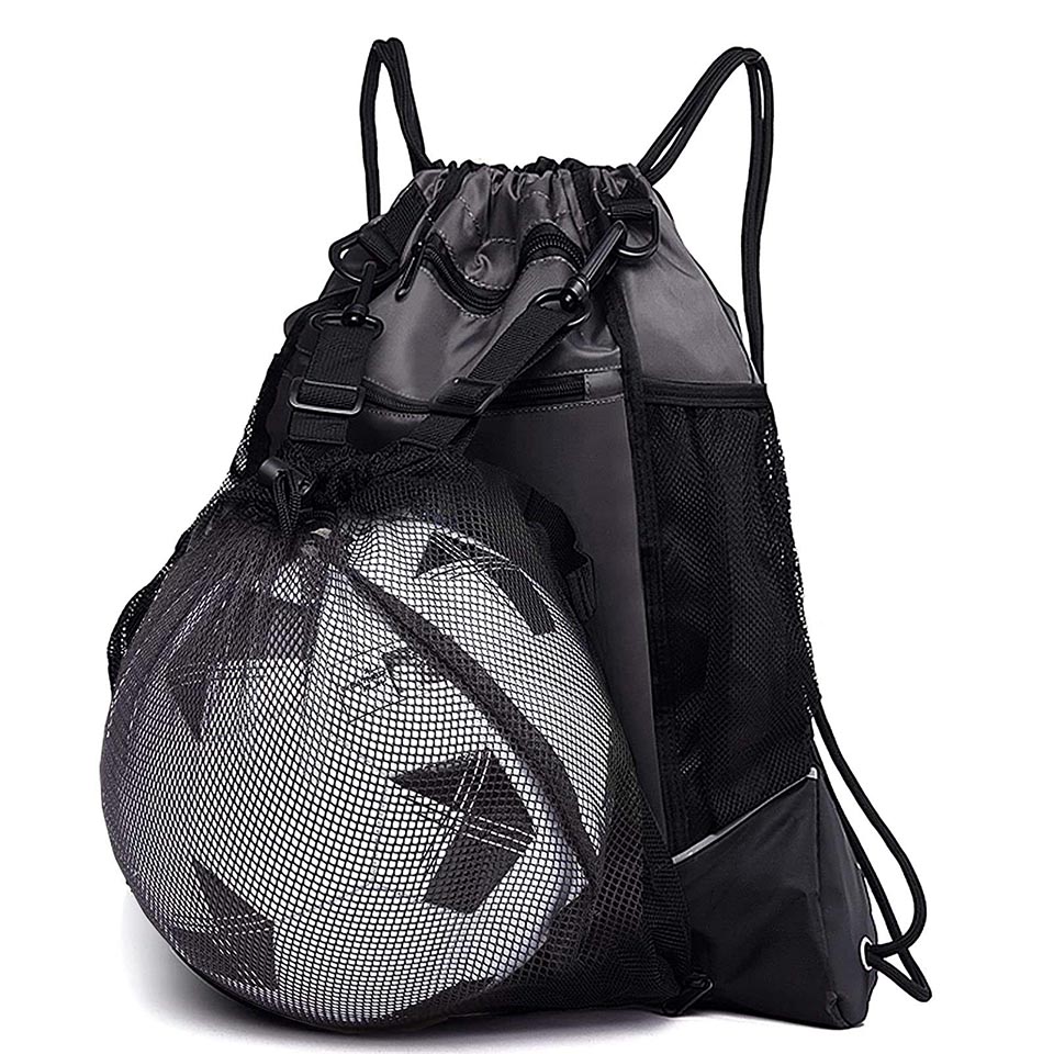 Sports Sack with Detachable Ball Mesh Bag